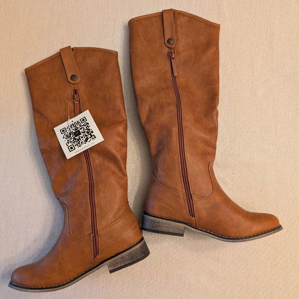 Daily Shoes Brown Tall Boots - Size 5 - NWT